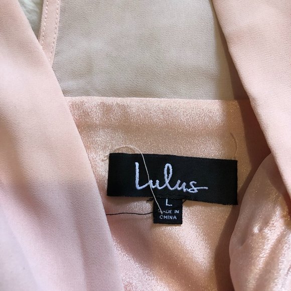 Lulu's NWT Here for Love Blush Sleeveless Maxi Dress bridesmaid formal dress L - Picture 7 of 12